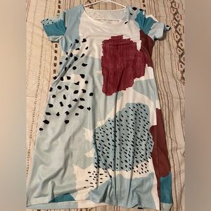 Pattern T shirt dress